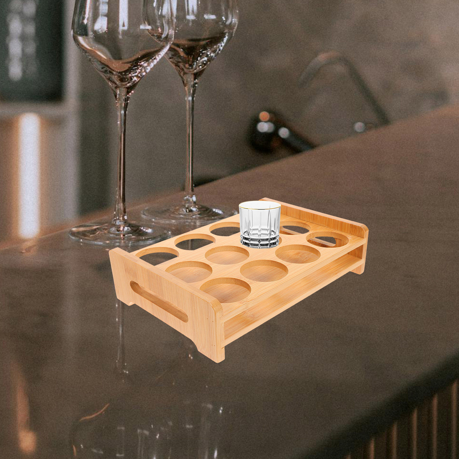 Wine Beer The Whiskey - Support de Présentation Polyvalent pour Verres
