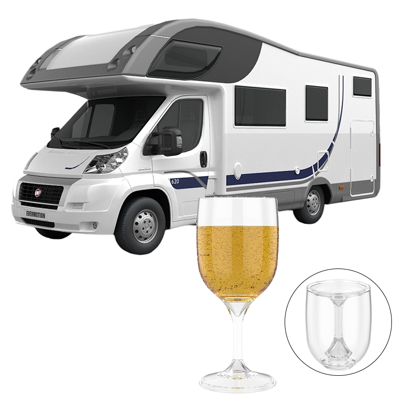 Wine & Beer Shop Photos - Verre à vin pliant Transparent en