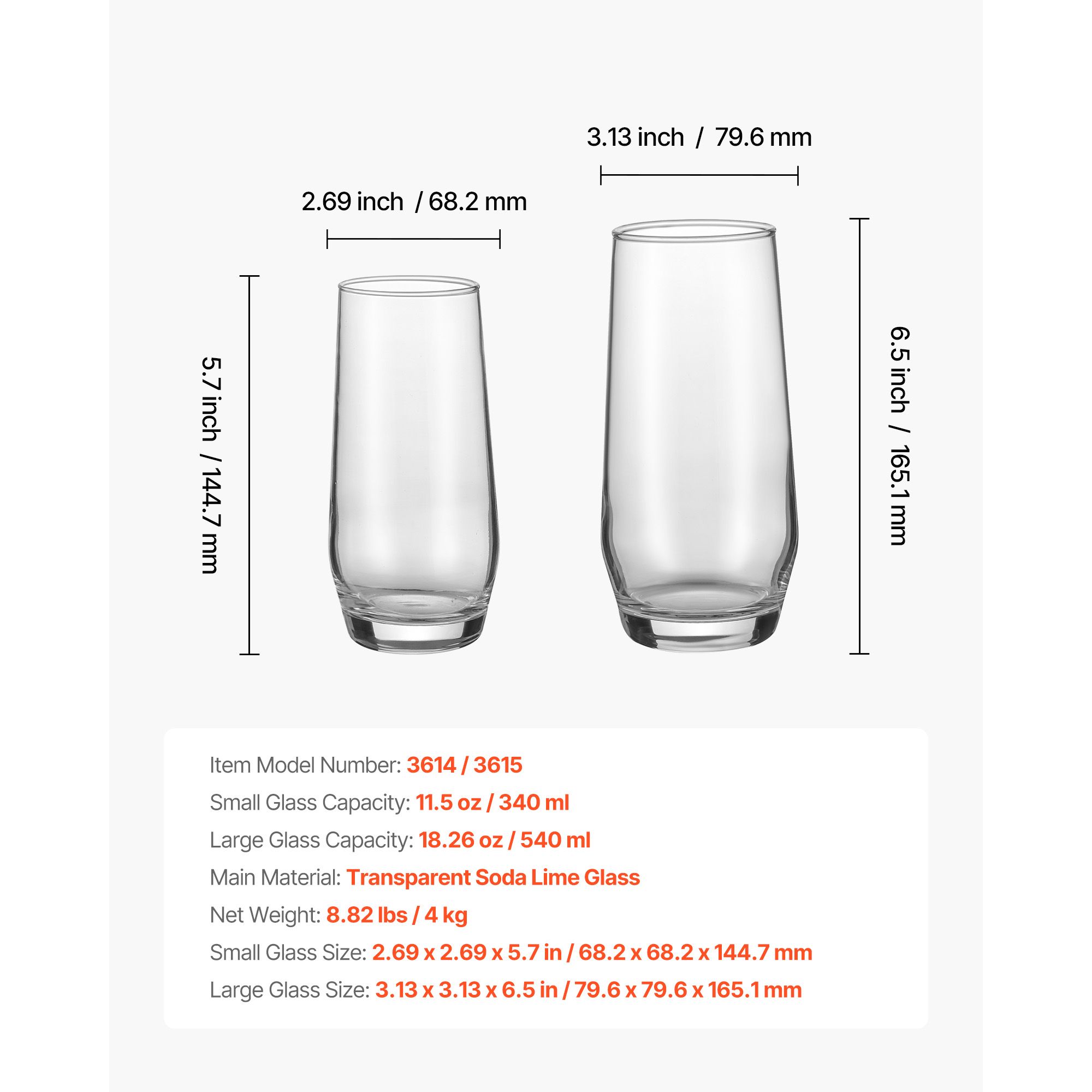 Wine Beer Mixed Drinks - Ensemble de verres à boire, 16