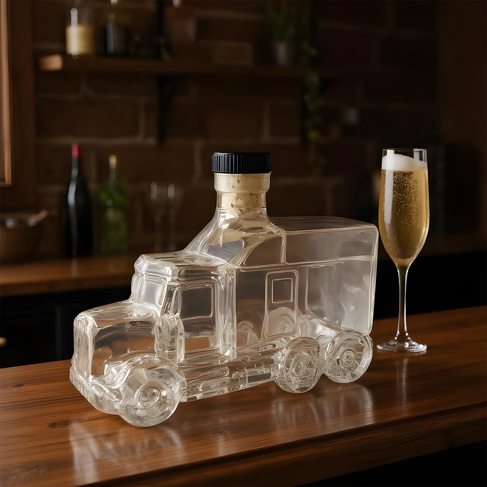 Wine Beer The Whiskey - Carafe de bouteille décorative de 375ml,