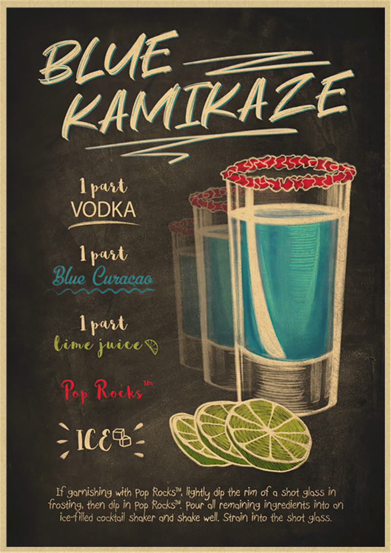 Affiches d'art colorées sur to - Wine Beer Mixed Drinks avis et prix