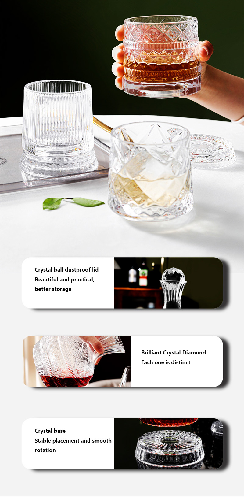 DEOUNY-Carafe à vin rotative e - Wine Beer The Whiskey avis et prix