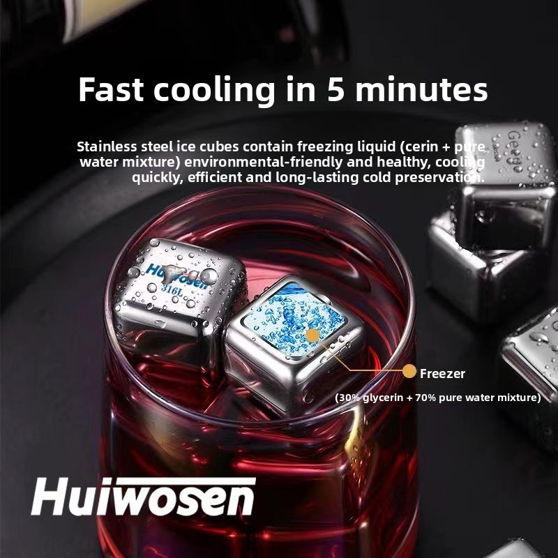 Cubes de glace en acier inoxyd - Wine Beer The Whiskey avis et prix