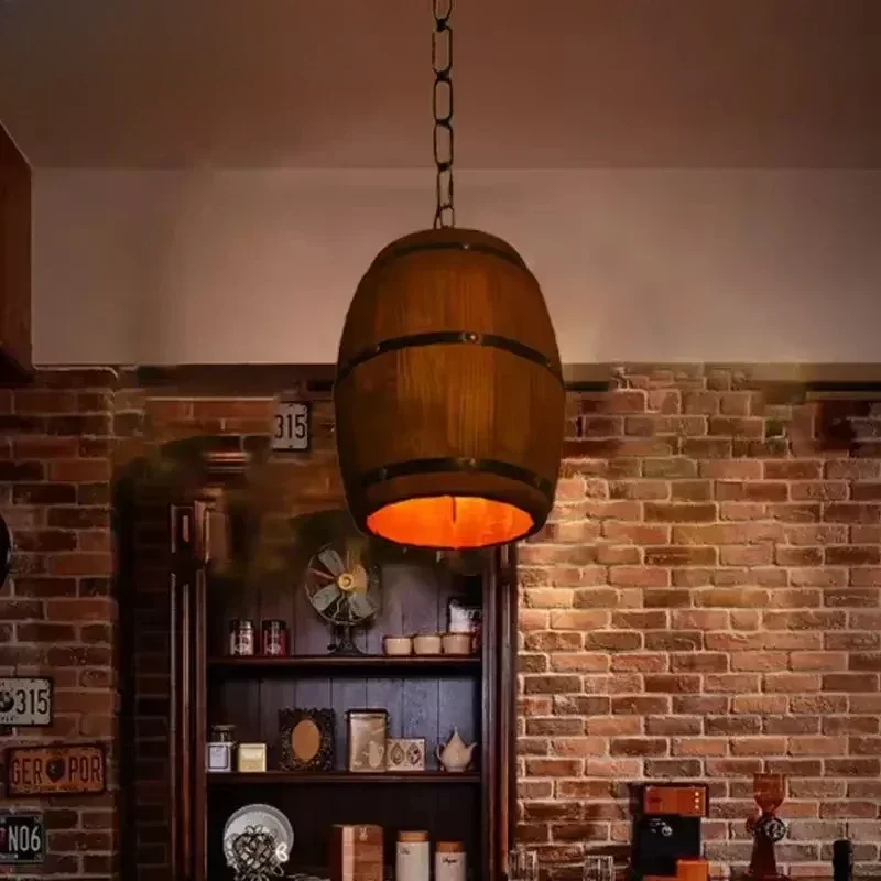 Lampe rustique vintage, lustre - Wine & Beer Shop Photos avis et prix