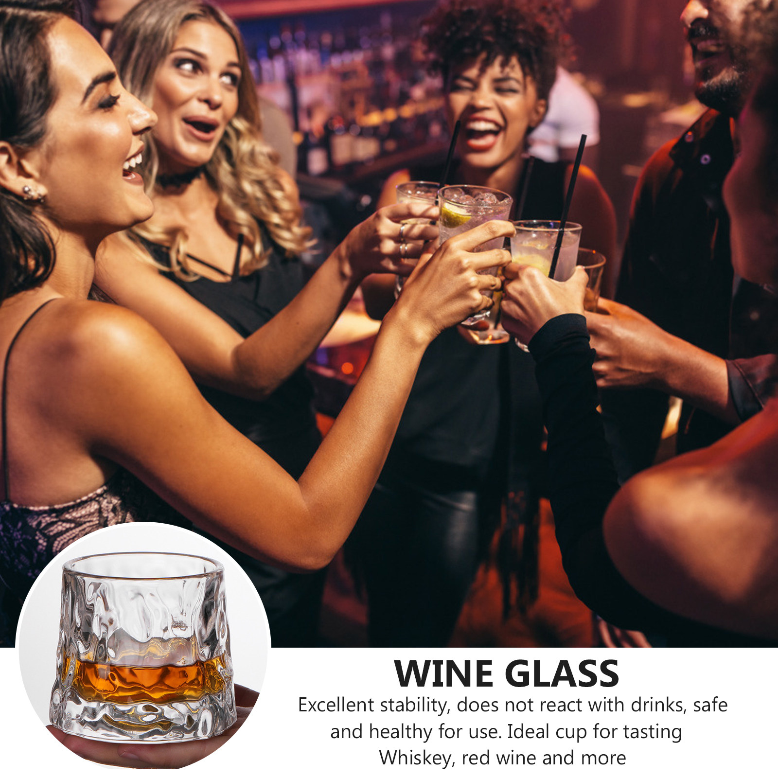 1 pièce Verre à vin martelé de - Wine Beer The Whiskey avis et prix