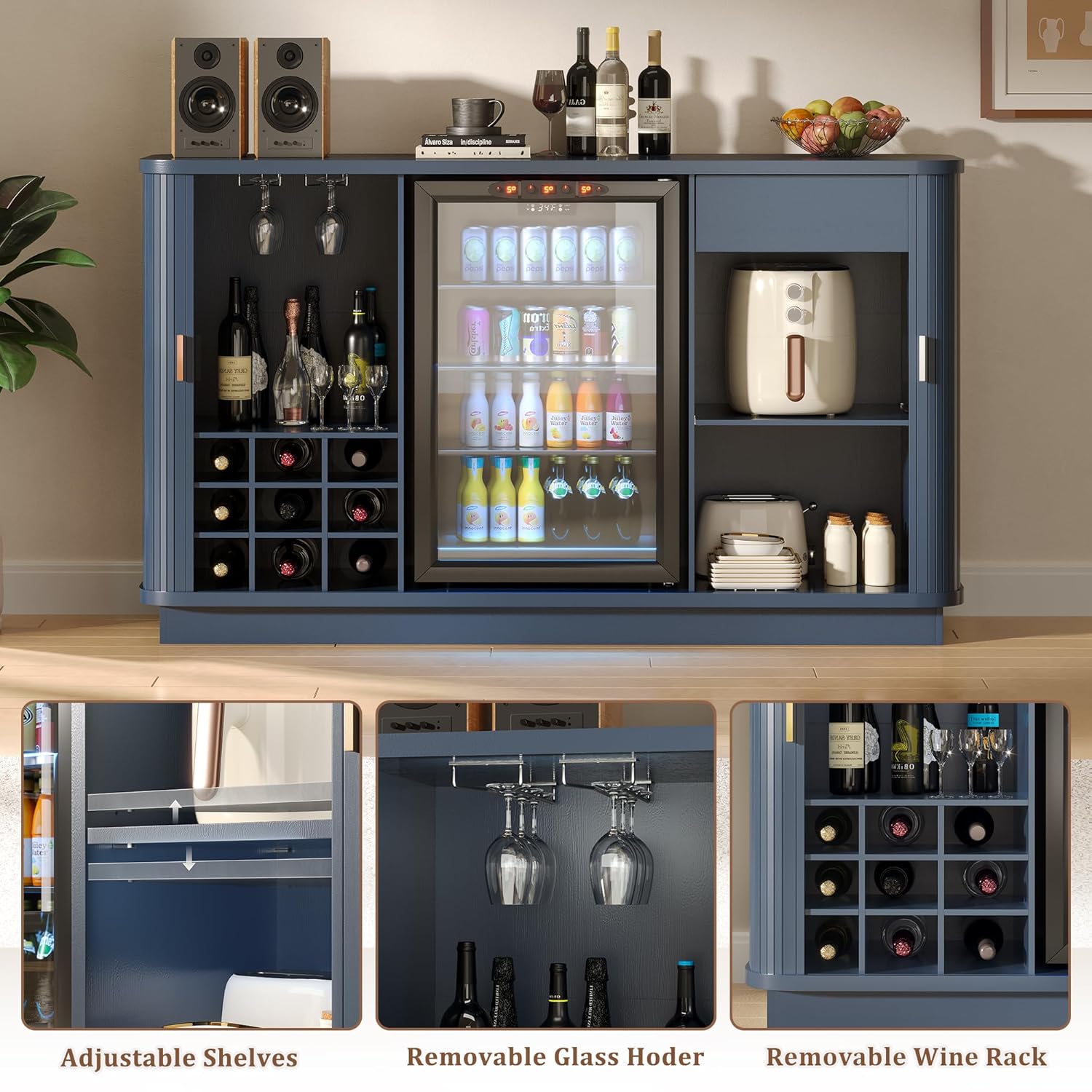 Meuble bar à café avec espace  - Wine Beer Cooler avis et prix